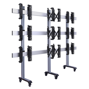 Khung giá đỡ màn hình ghép đa năng, có bánh xe di động BT8371- 3x3